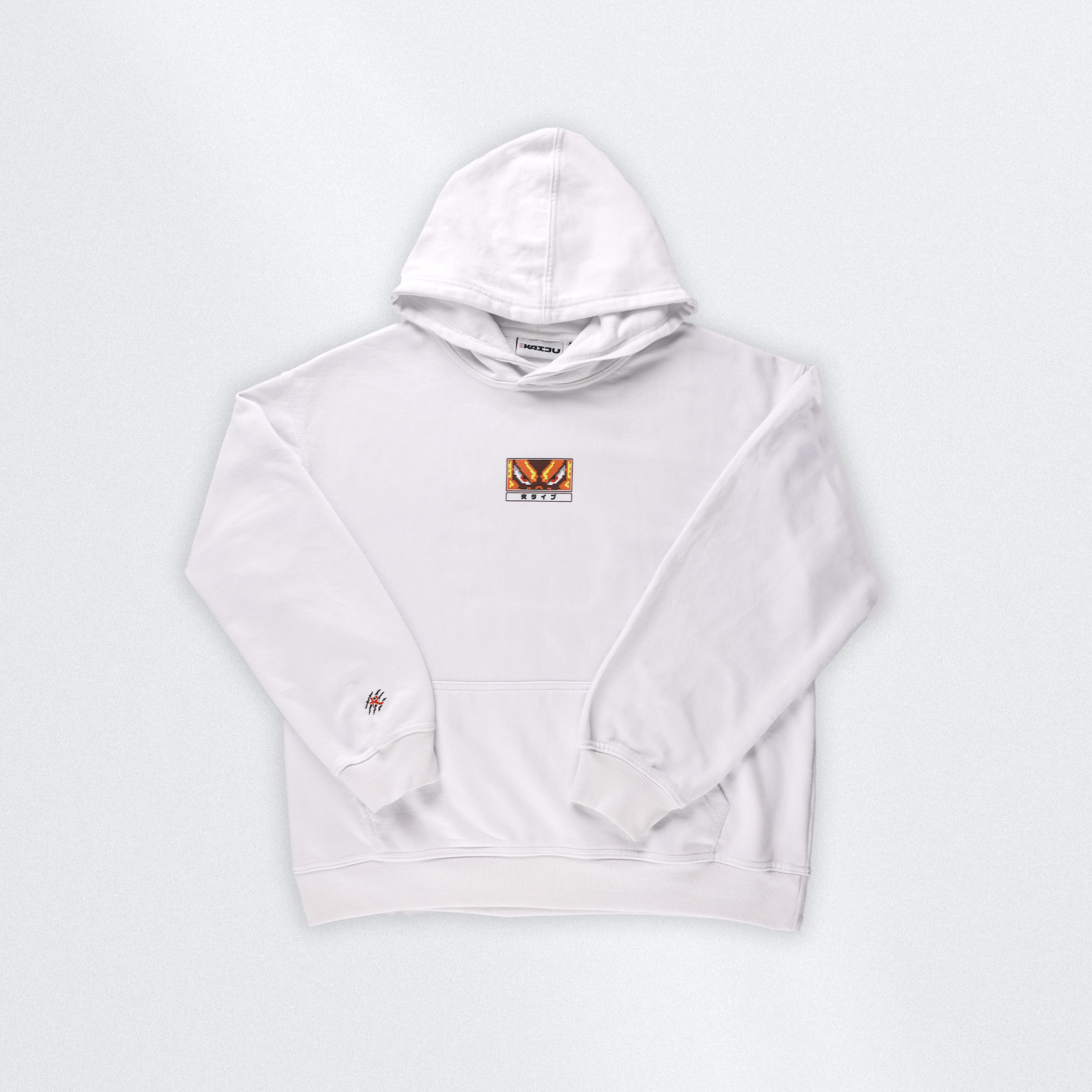 8-BIT FIRE TYPE HOODIE (WHITE)